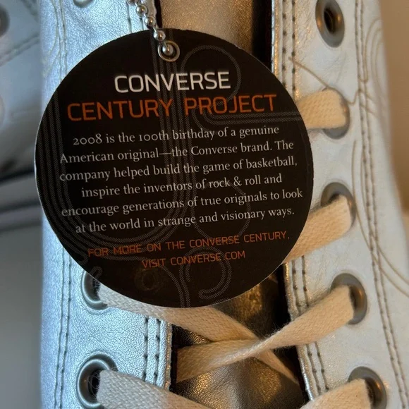 Converse Century Project Men's Metallic Silver Low Top Size 12 EUC - Picture 3 of 11